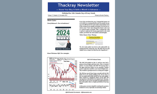 Thackray Newsletter 2023 NOVEMBER